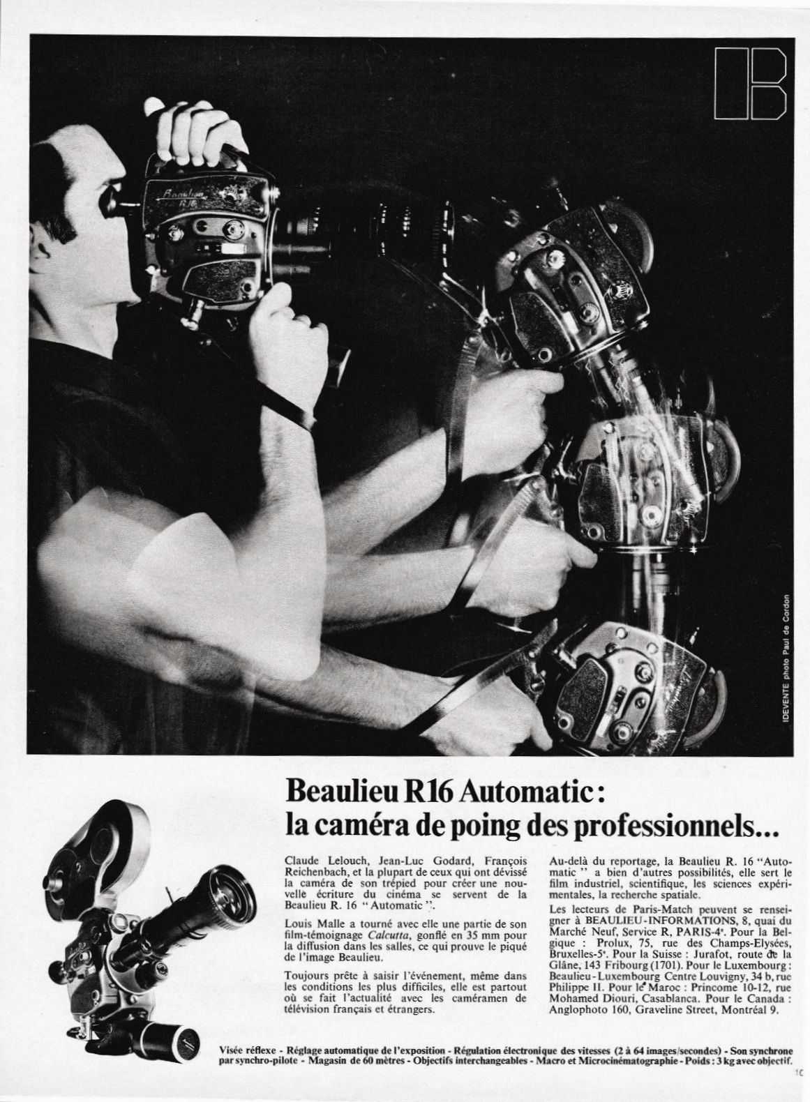 Publicité camera BEAULIEU R16 