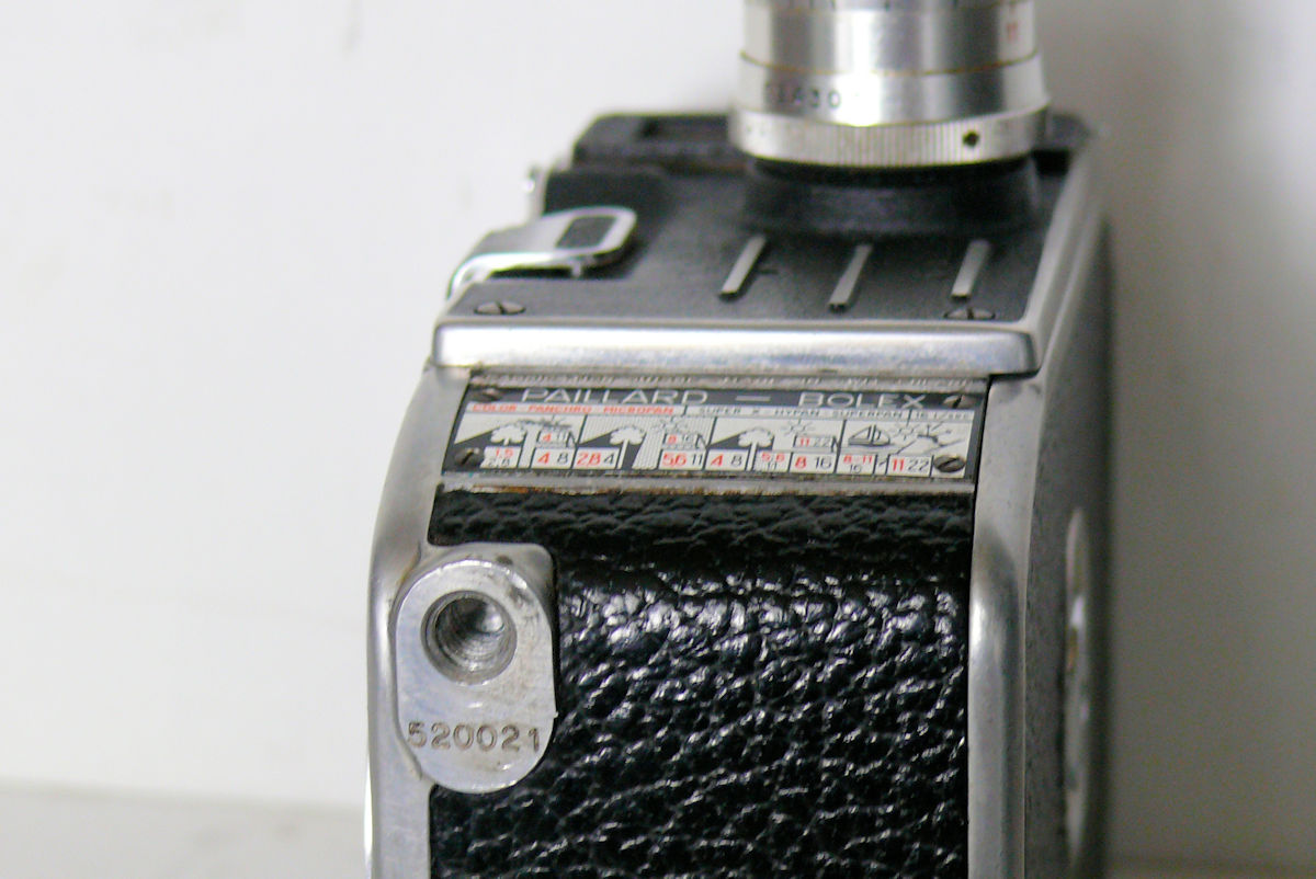 Camera BOLEX C-8 - Dessous