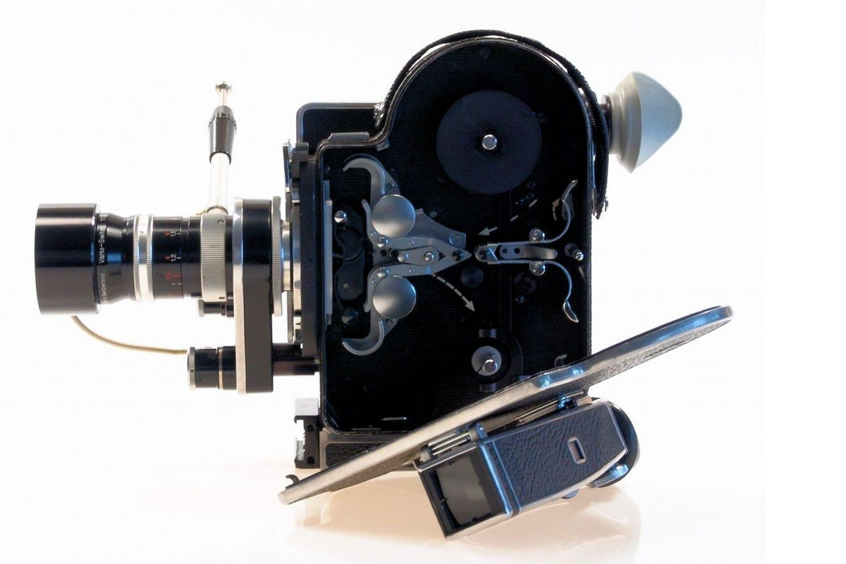 Camera BOLEX H-8 - intérieur du boitier